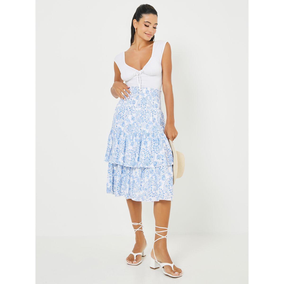 Styli Limited Paisley Print Layered Midi Skirt-women-clothing-bottoms-skirts-image-2