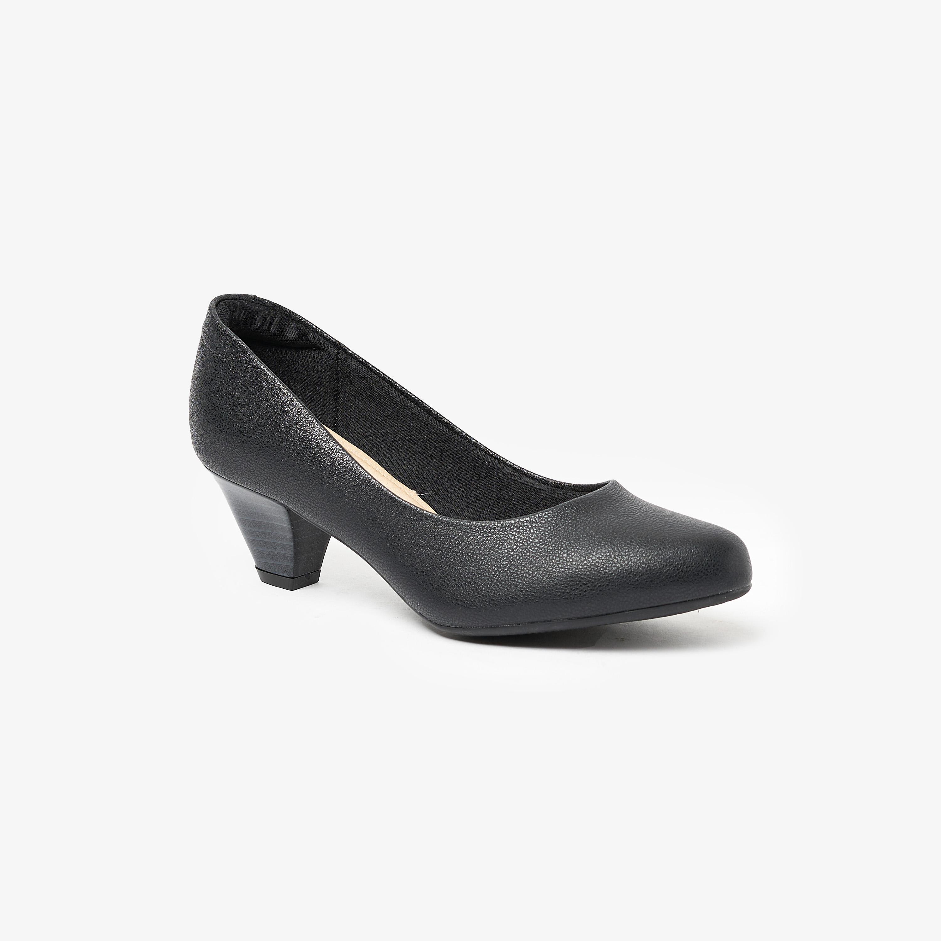 حذاء نسائي من موداري بكعب صغير ومقدمة مستديرة عند الأصابع | 7005-500-21736-women-shoes-heels-image-1