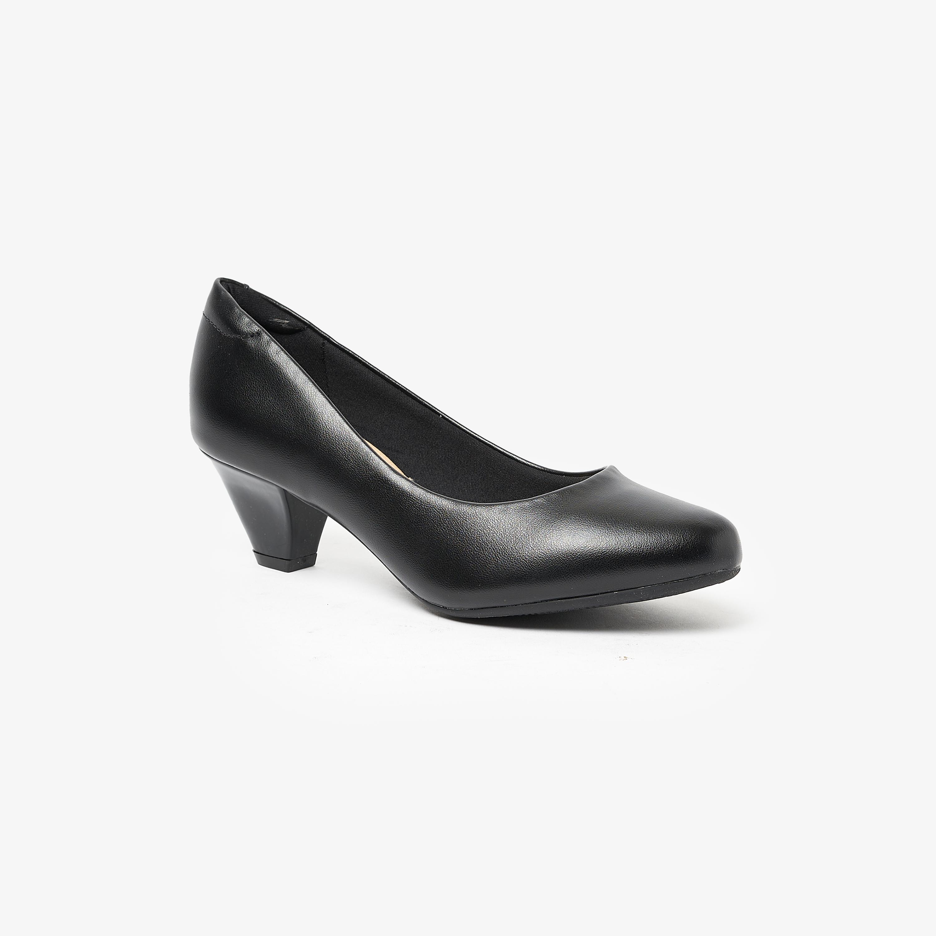 Modare by Geoomnii Women's Kitten Heel Round Toe Pumps | 7005-600-5536       -women-shoes-heels-image-1