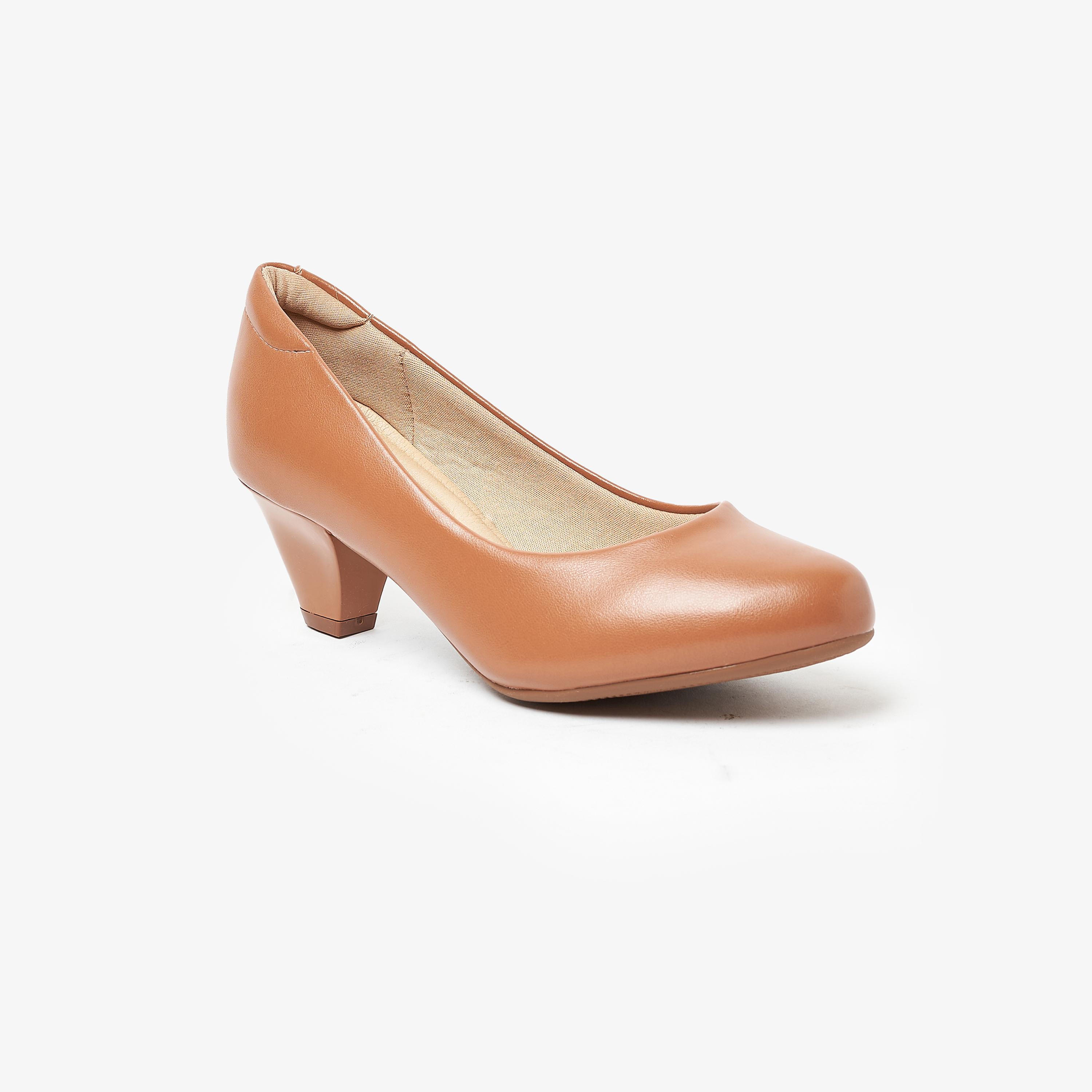 Modare by Geoomnii Women's Kitten Heel Round Toe Pumps | 7005-600-5536       -women-shoes-heels-image-1