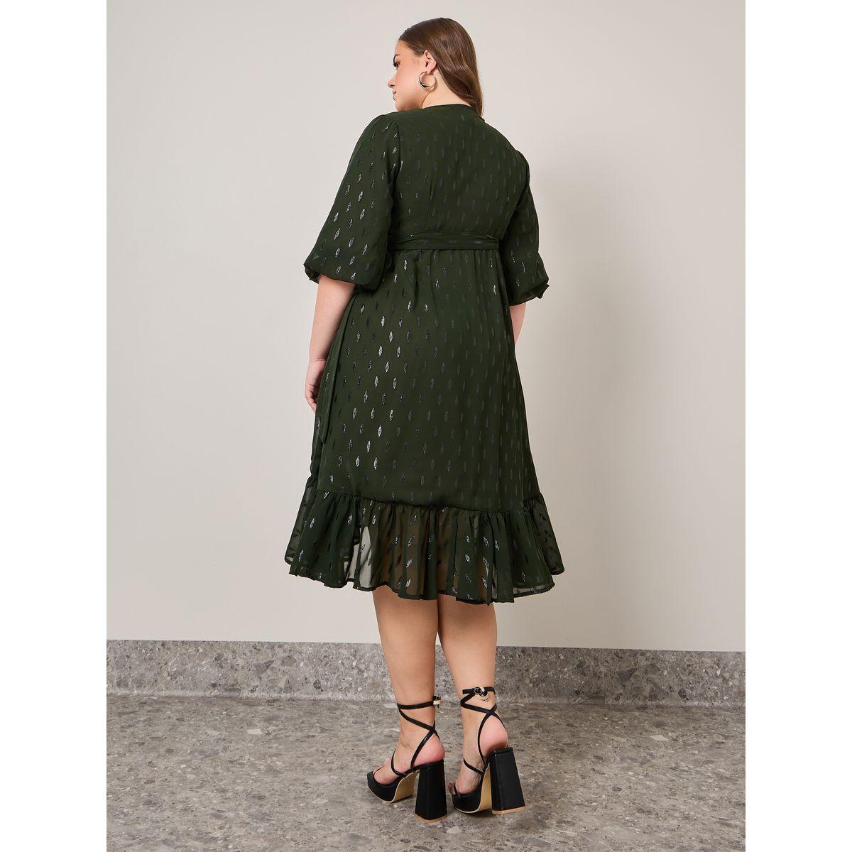 فستان ميدي بمقاس كبير ونمط لف-women-clothing-dresses-image-4