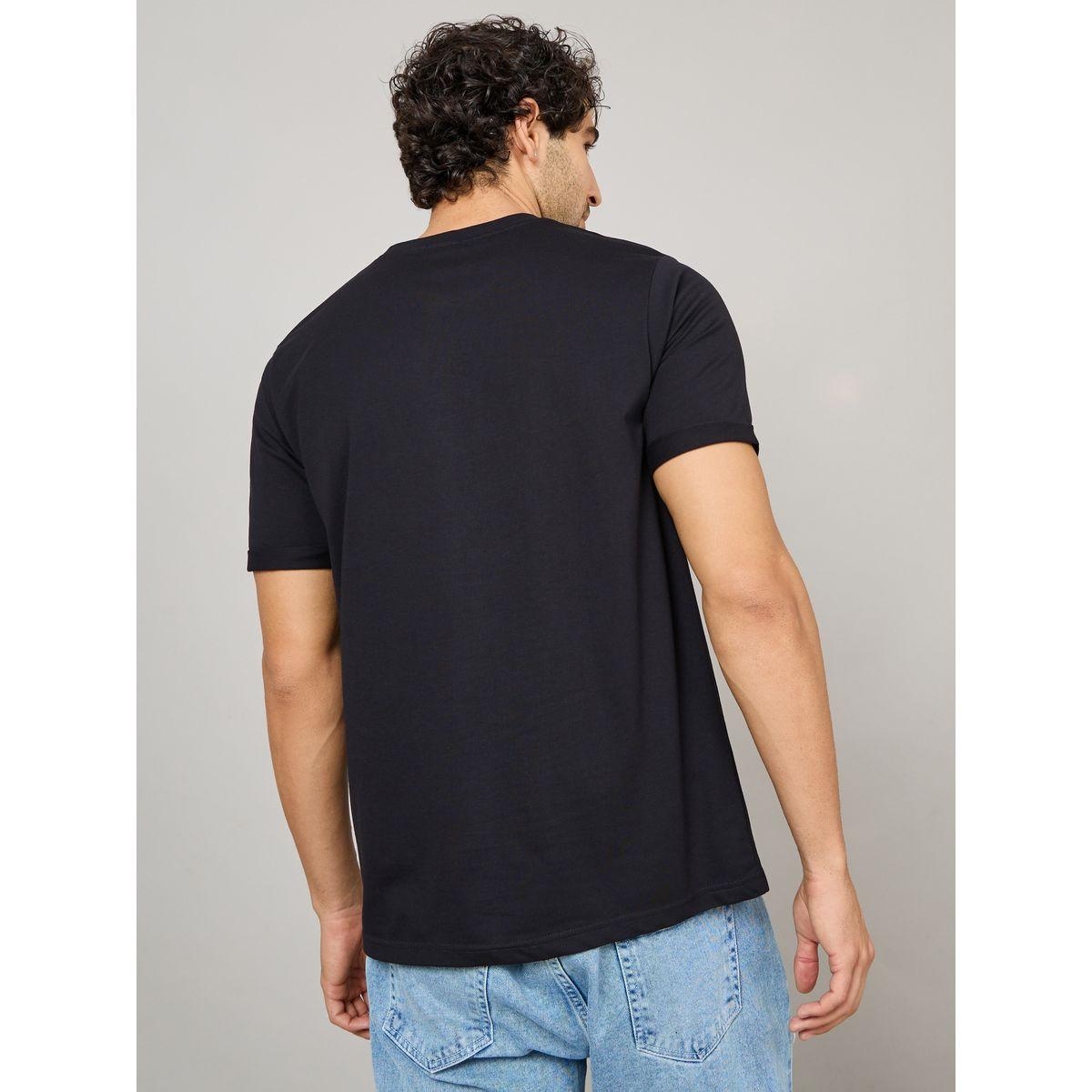 Styli Slogan Print Regular Fit T-Shirt with Turn-Up Sleeve-men-clothing-tshirtsandpolos-tshirts-image-4