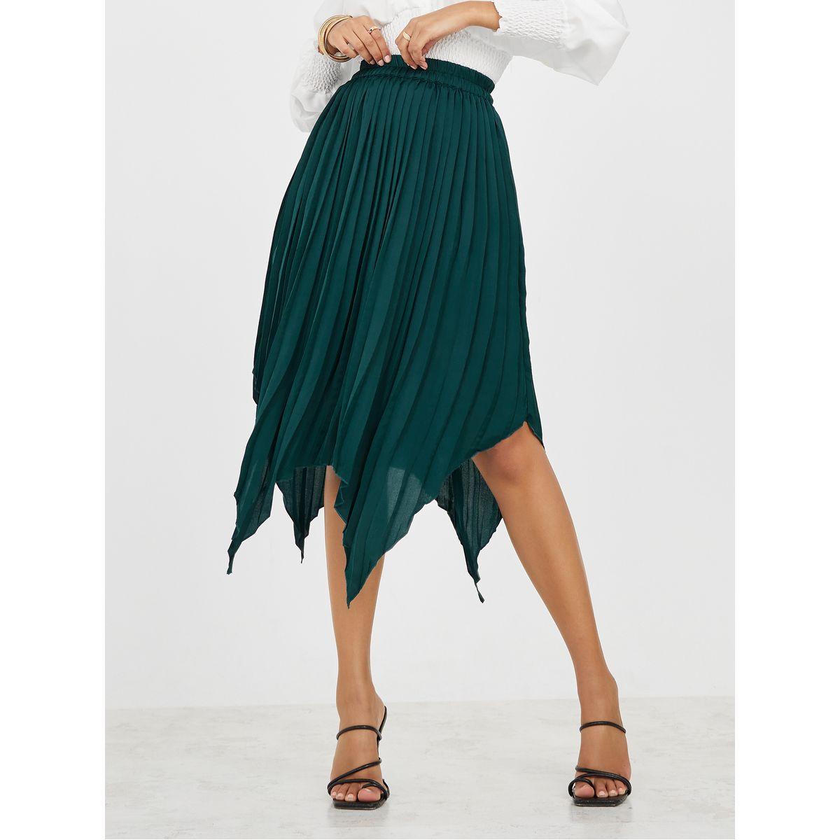 تنورة ميدي بحافة غير متماثلة الطول-women-clothing-bottoms-skirts-image-1