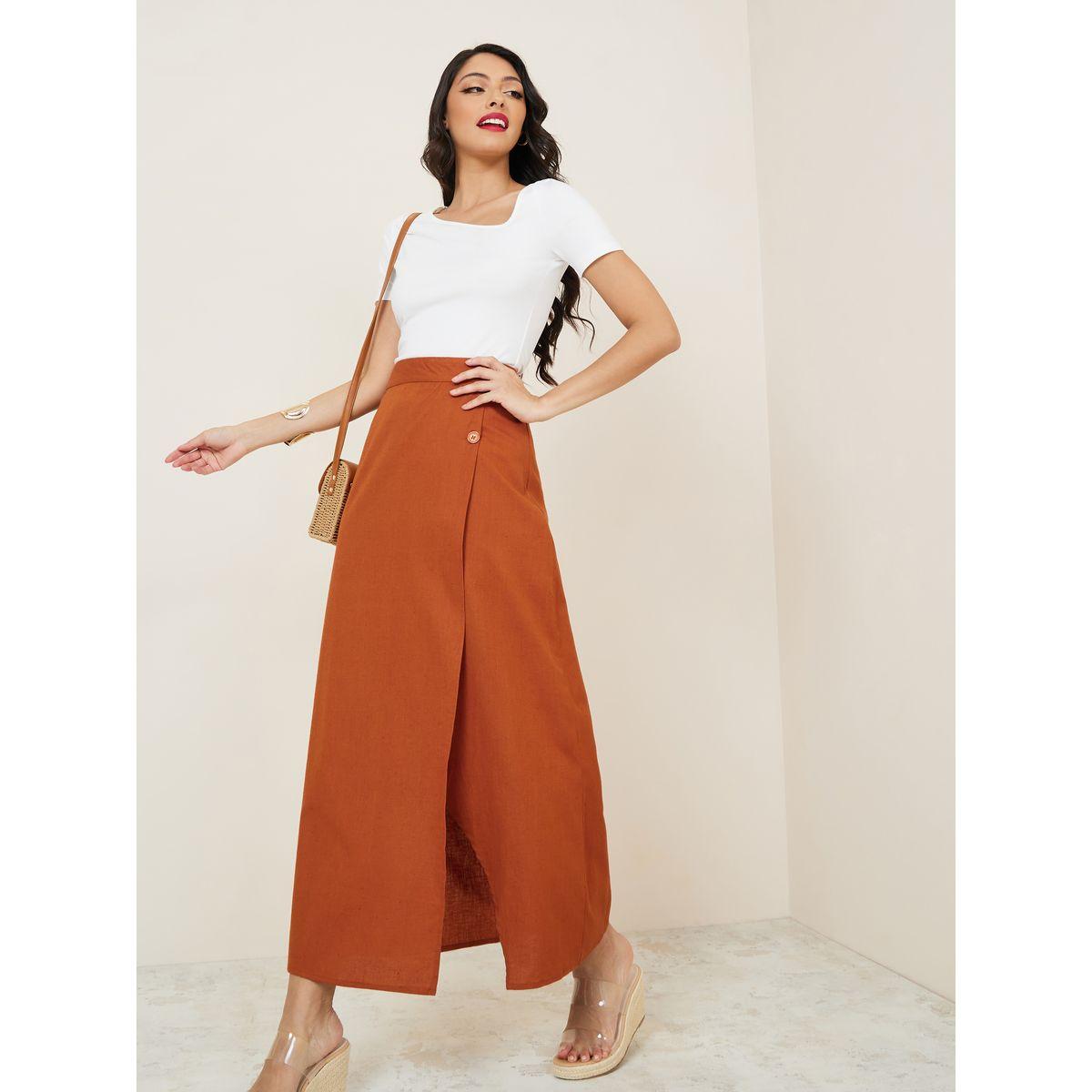Styli High Rise Wrap Maxi Skirt with Buttons-women-clothing-bottoms-skirts-image-2