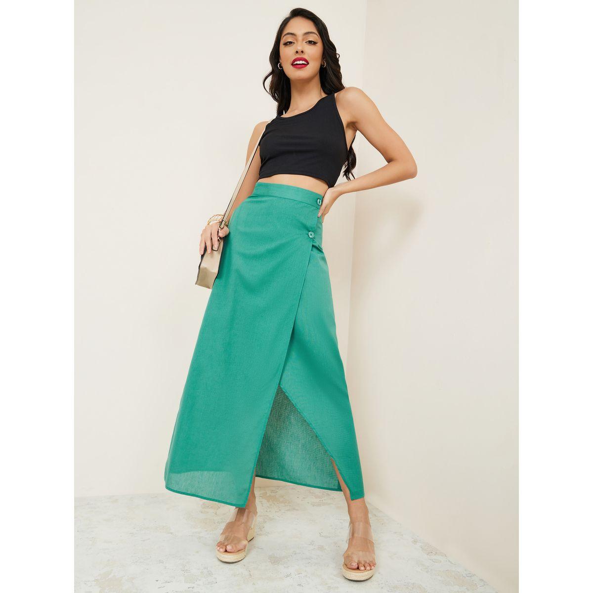 Styli High Rise Wrap Maxi Skirt with Buttons-women-clothing-bottoms-skirts-image-1