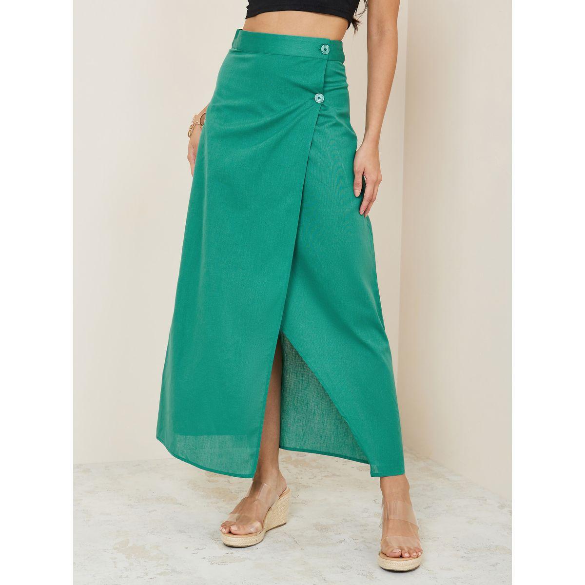 تنورة طويلة بنمط لف وأزرار-women-clothing-bottoms-skirts-image-2