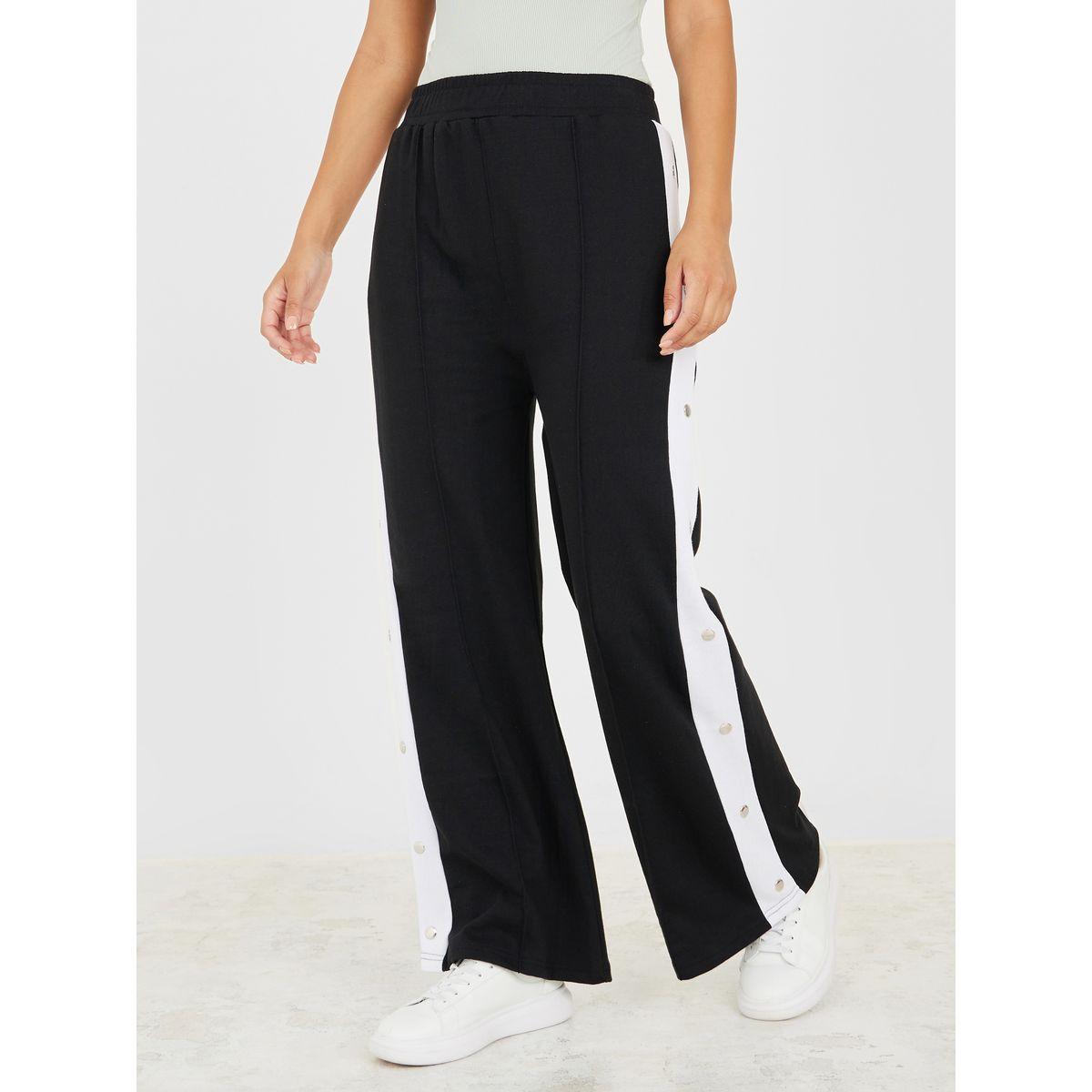 جوغر واسع الأرجل مزين بأزرار-women-clothing-bottoms-joggers-image-1