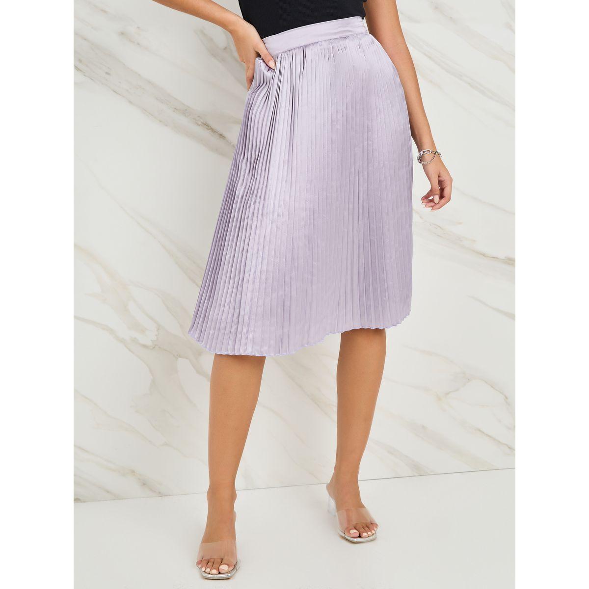 Styli Pleated Midi Skirt with Elastic Waistband-women-clothing-bottoms-skirts-image-2