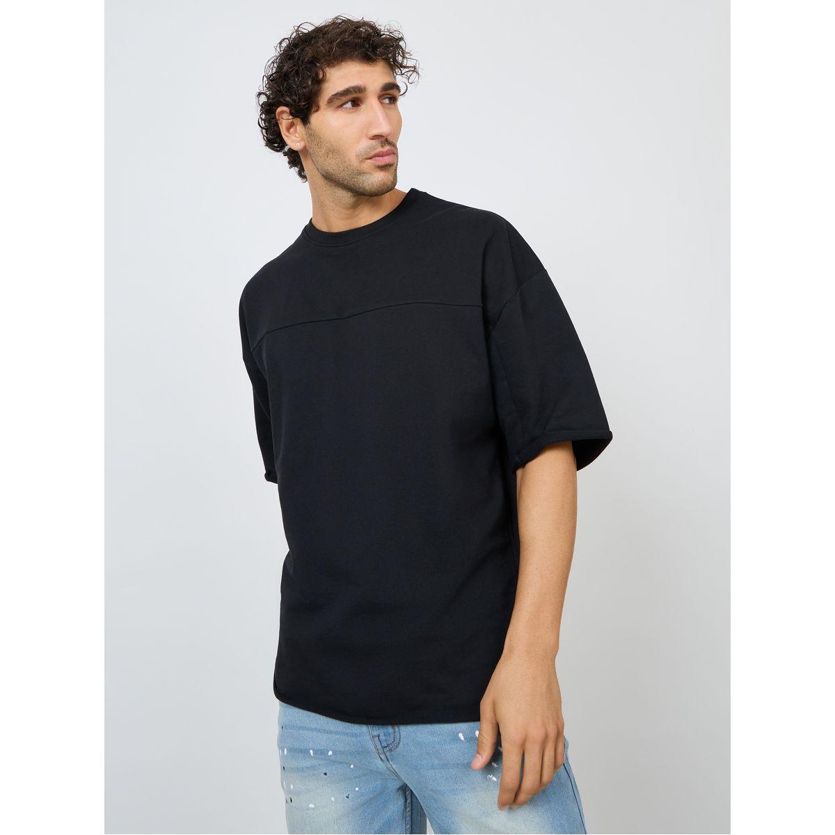 تيشيرت كاجوال بقصة بوكسي-men-clothing-tshirtsandpolos-tshirts-image-1