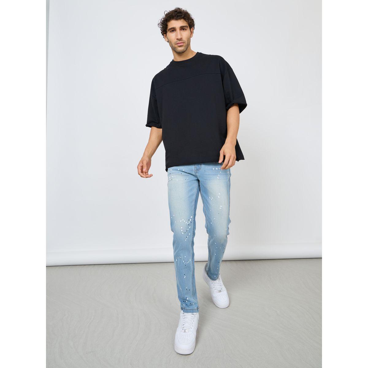 تيشيرت كاجوال بقصة بوكسي-men-clothing-tshirtsandpolos-tshirts-image-2