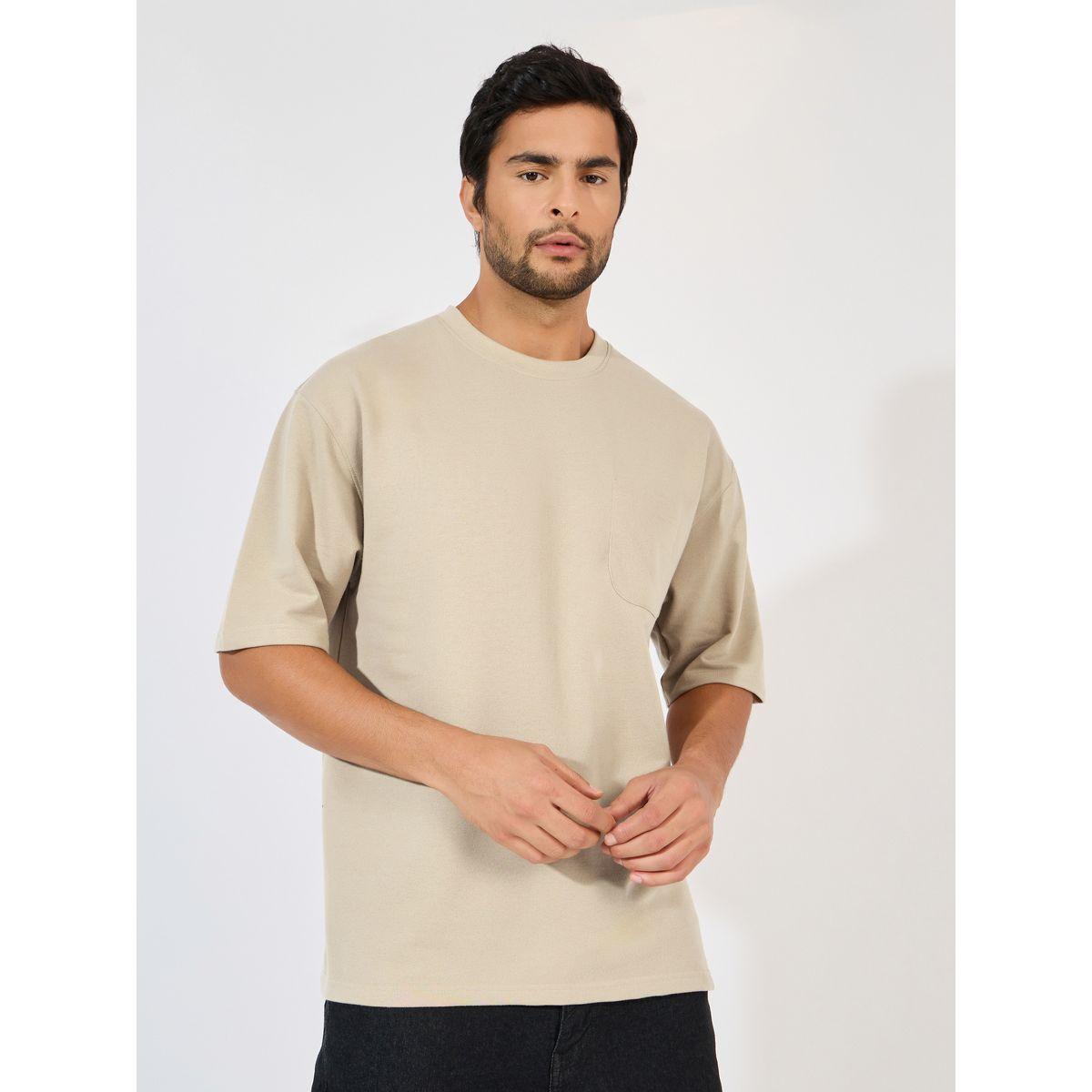 Styli Eco-Earth Terry Oversized T-Shirt with Patch Pocket-men-clothing-tshirtsandpolos-tshirts-image-1