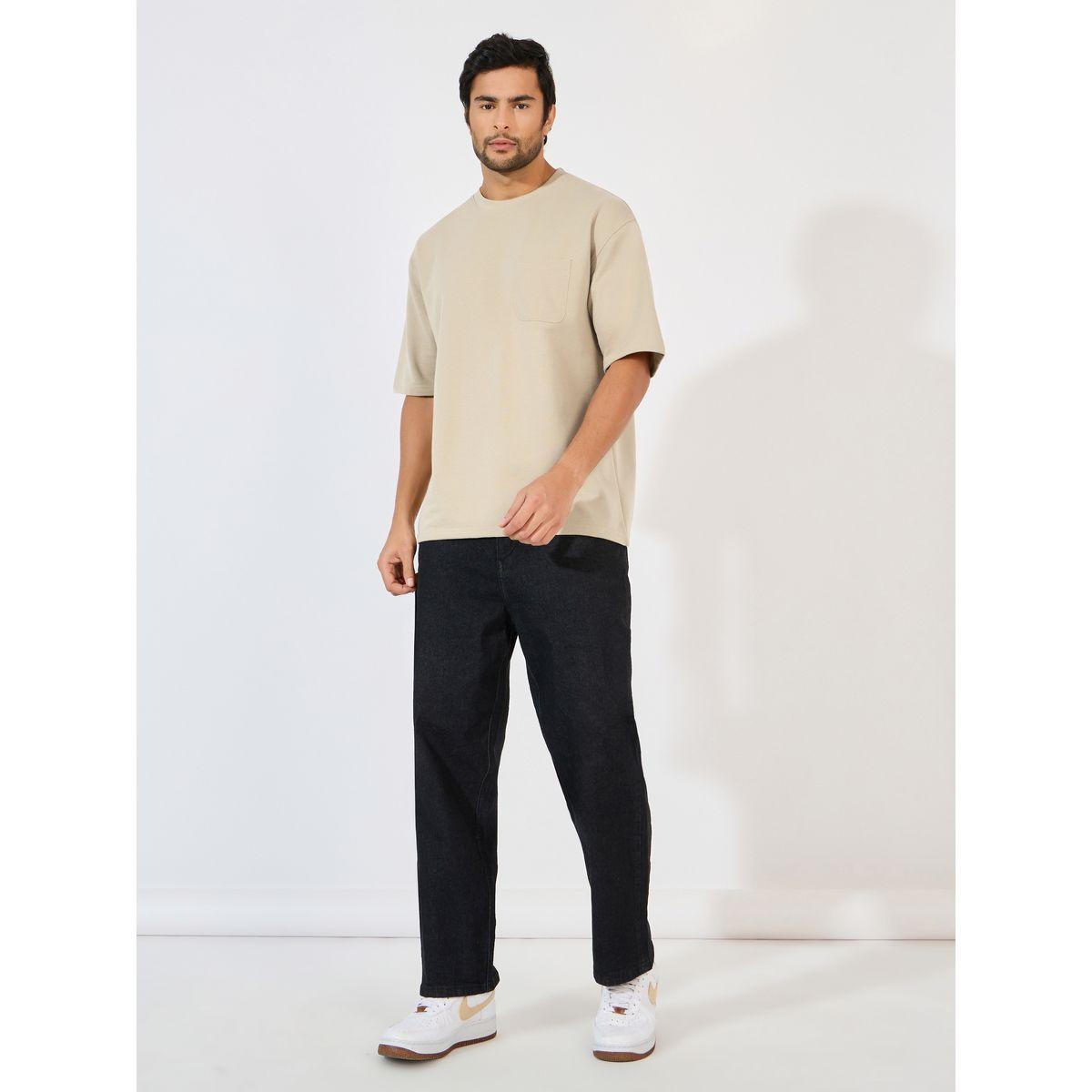 تيشيرت تيري فضفاض مع جيب مُرقع-men-clothing-tshirtsandpolos-tshirts-image-2