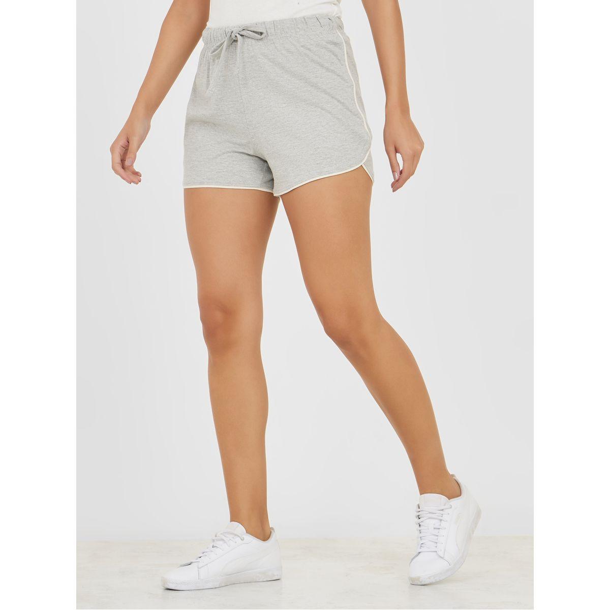 Styli Piped Solid Shorts-women-clothing-bottoms-shorts-image-1