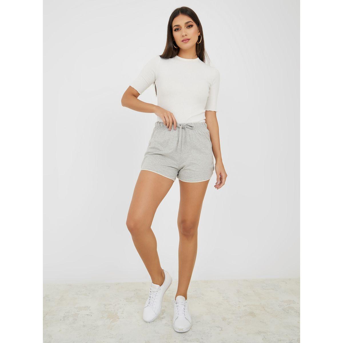 Styli Piped Solid Shorts-women-clothing-bottoms-shorts-image-2