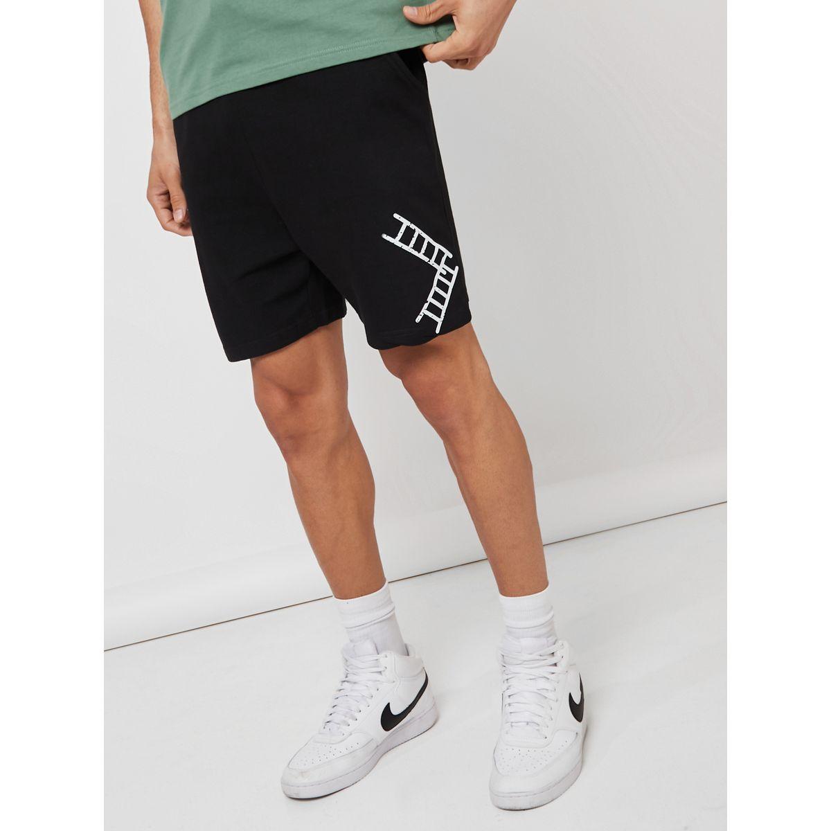 Styli Ladder Placement Print Regular Fit Shorts-men-clothing-bottoms-shorts-image-1