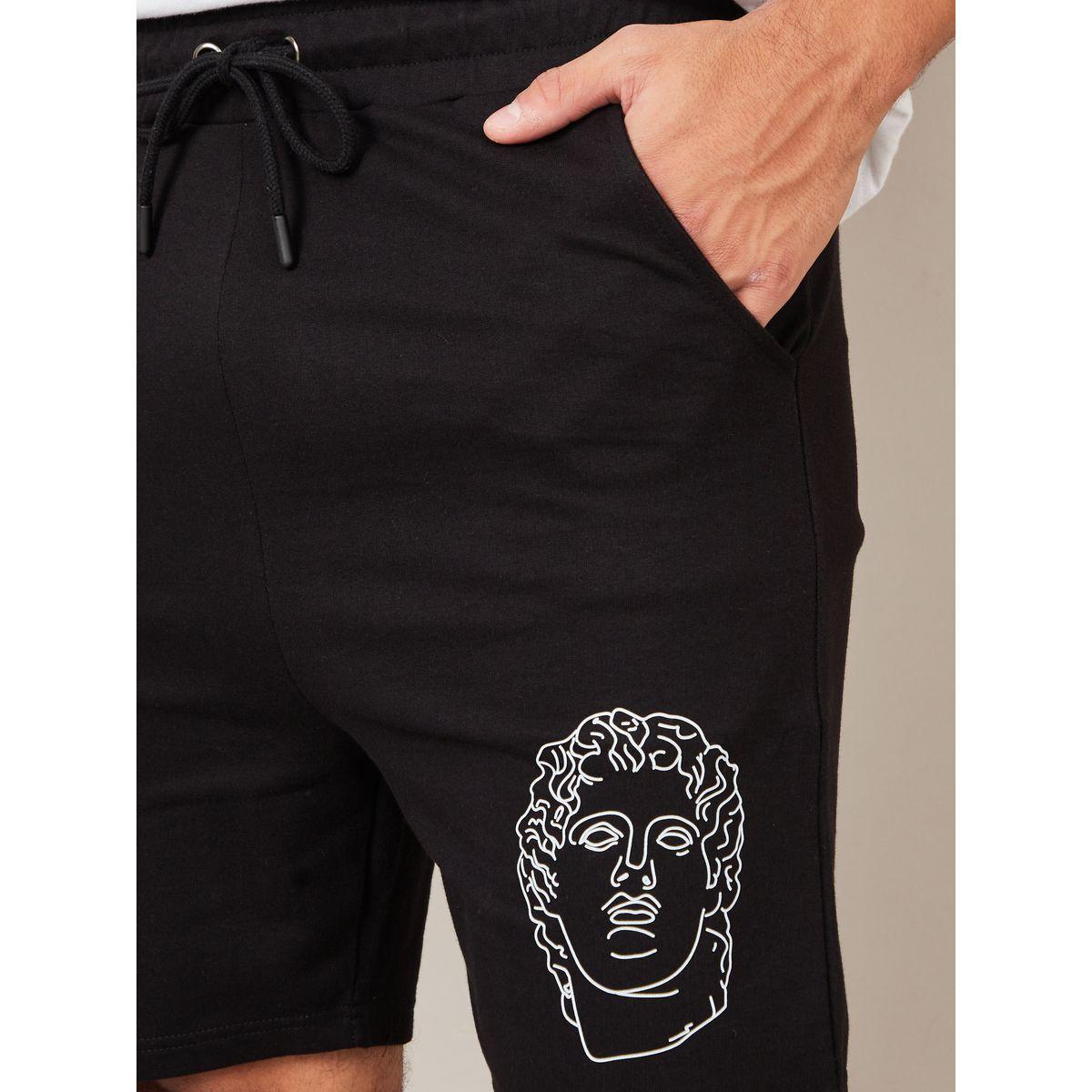 Styli Placement Logo Regular Fit Shorts-men-clothing-bottoms-shorts-image-3