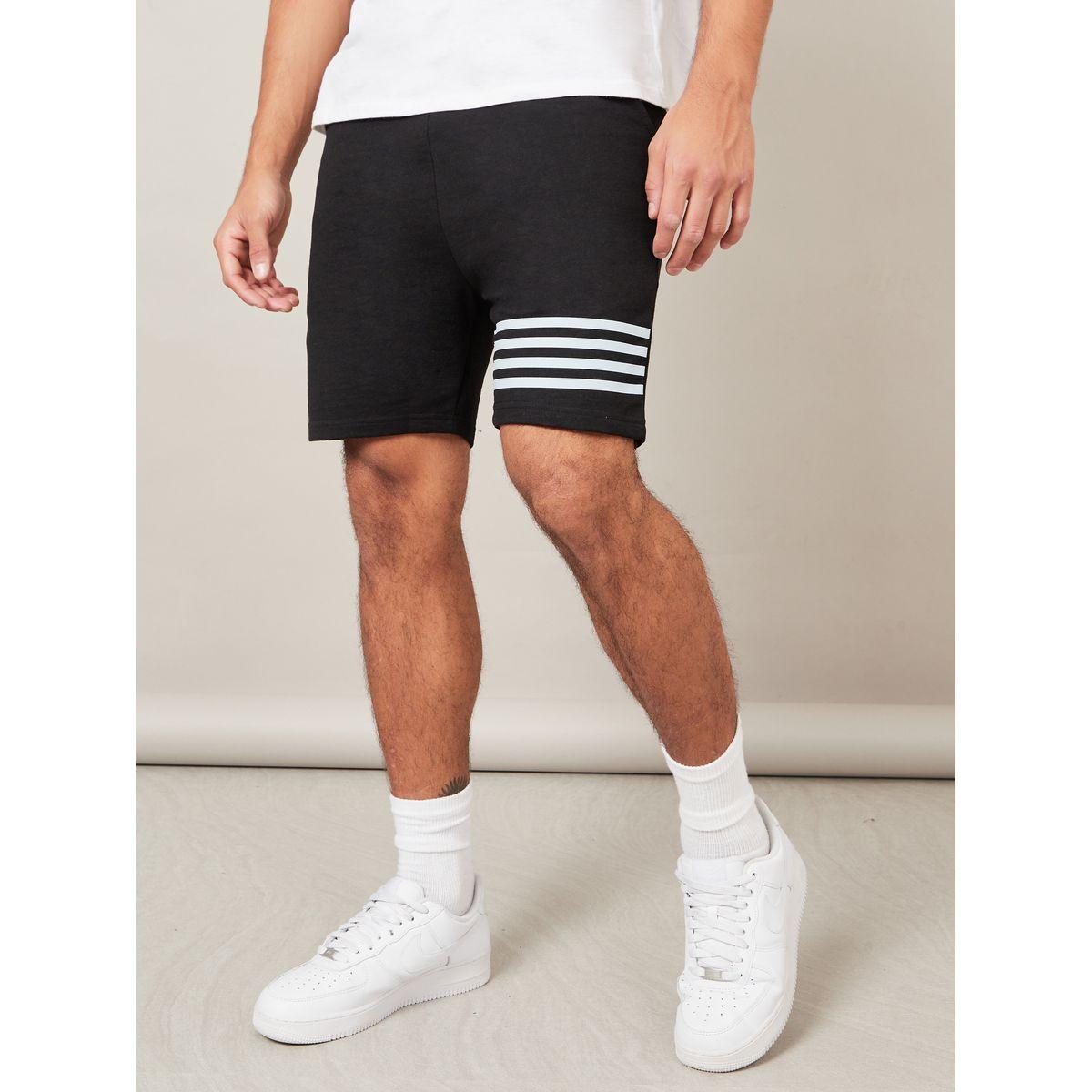 Styli Striped Print Detail Regular Fit Shorts-men-clothing-bottoms-shorts-image-1