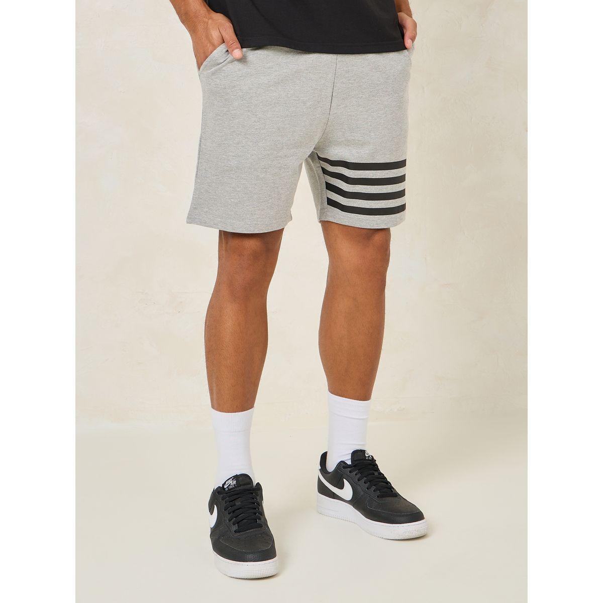 Styli Striped Print Detail Regular Fit Shorts-men-clothing-bottoms-shorts-image-1