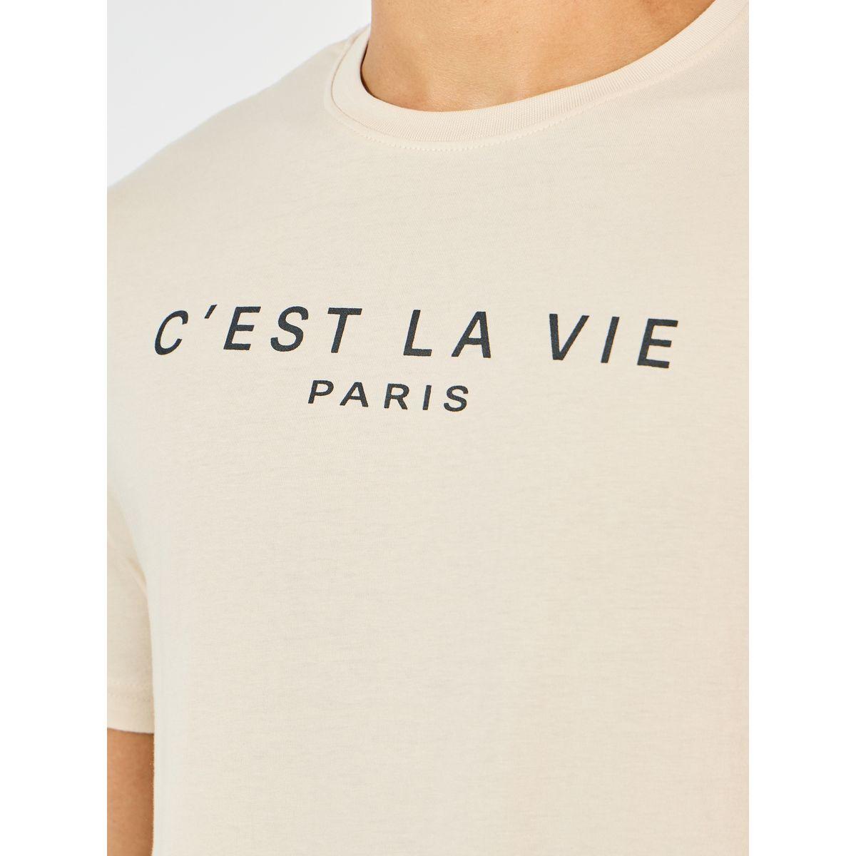 Styli C'est La Vie Slogan Regular Fit T-Shirt-men-clothing-tshirtsandpolos-tshirts-image-3