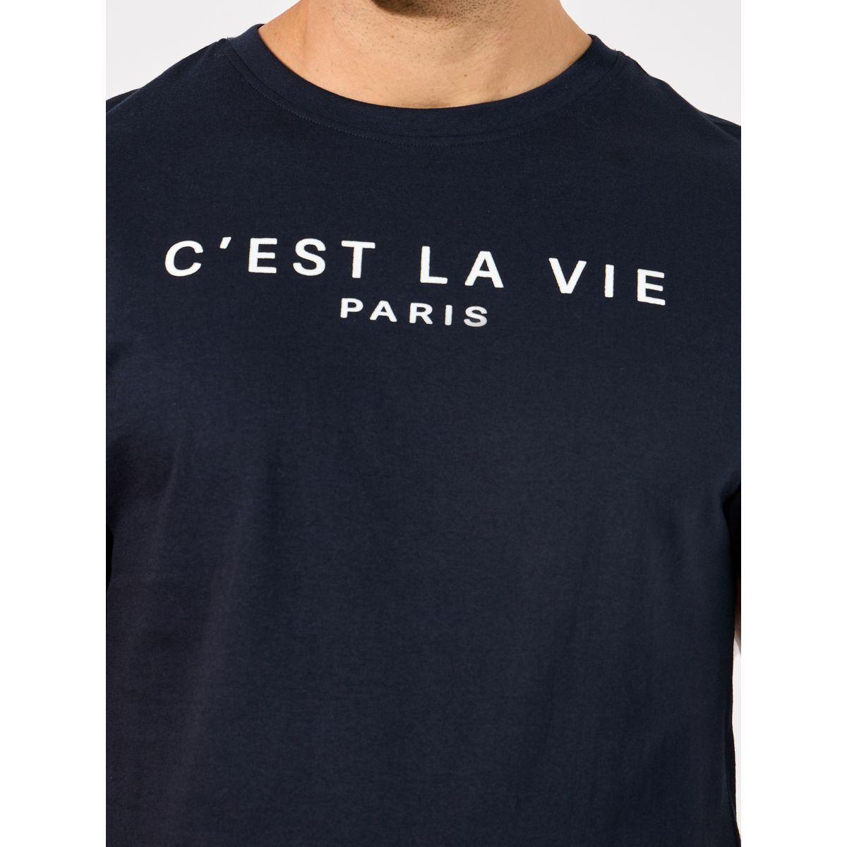 Styli C'est La Vie Slogan Regular Fit T-Shirt-men-clothing-tshirtsandpolos-tshirts-image-3
