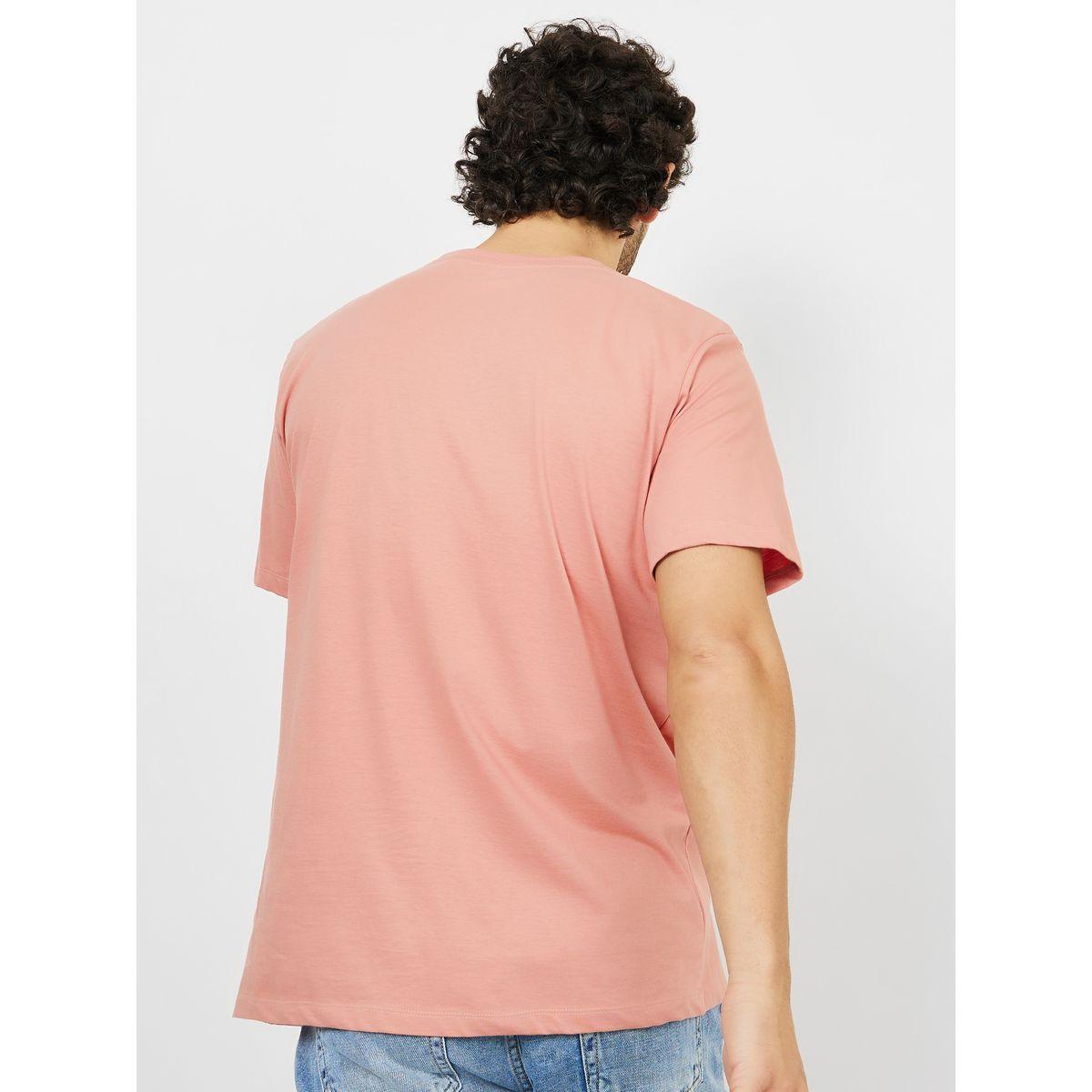 تيشيرت بقصة عادية مطبع بكتابة-men-clothing-tshirtsandpolos-tshirts-image-4