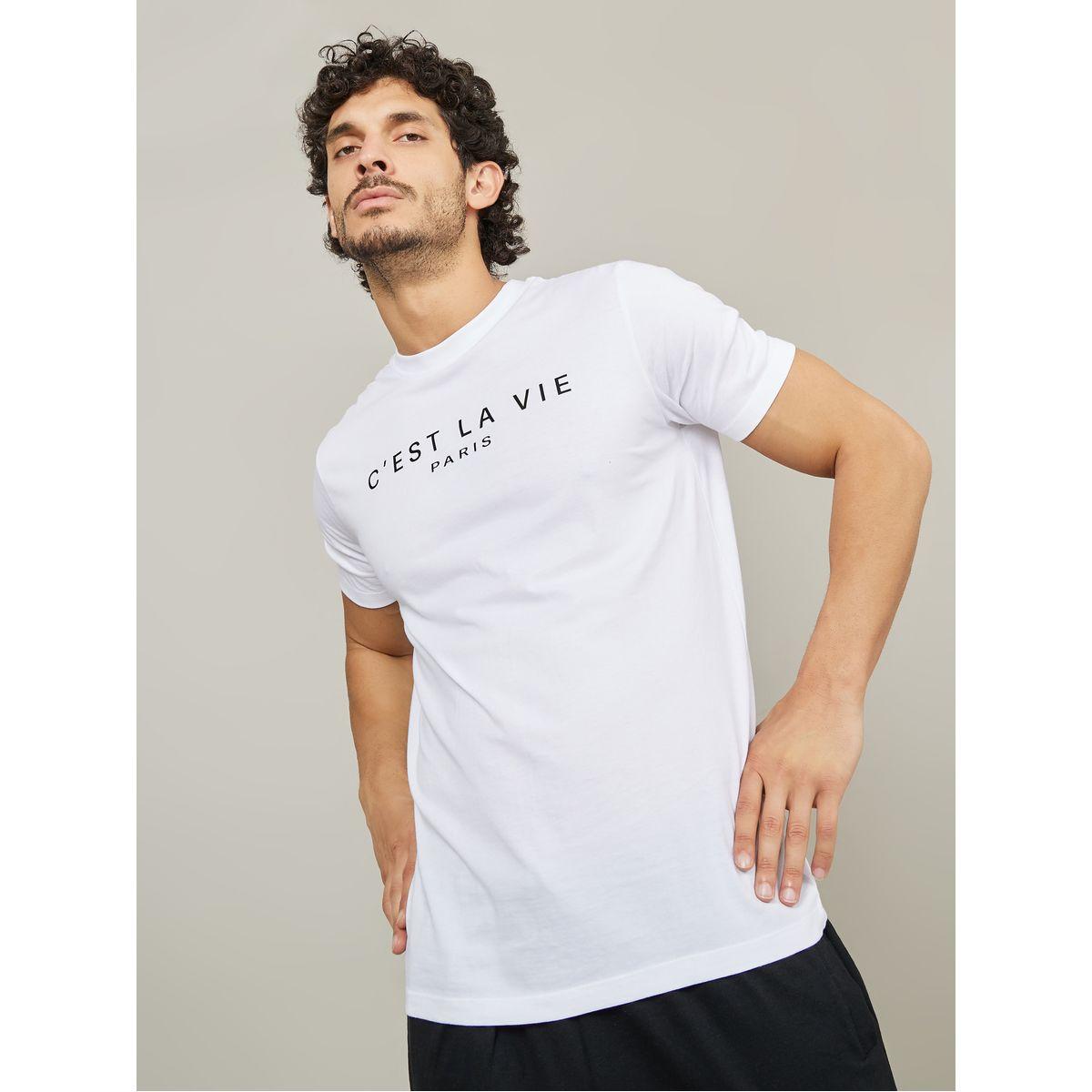 Styli C'est La Vie Slogan Regular Fit T-Shirt-men-clothing-tshirtsandpolos-tshirts-image-1