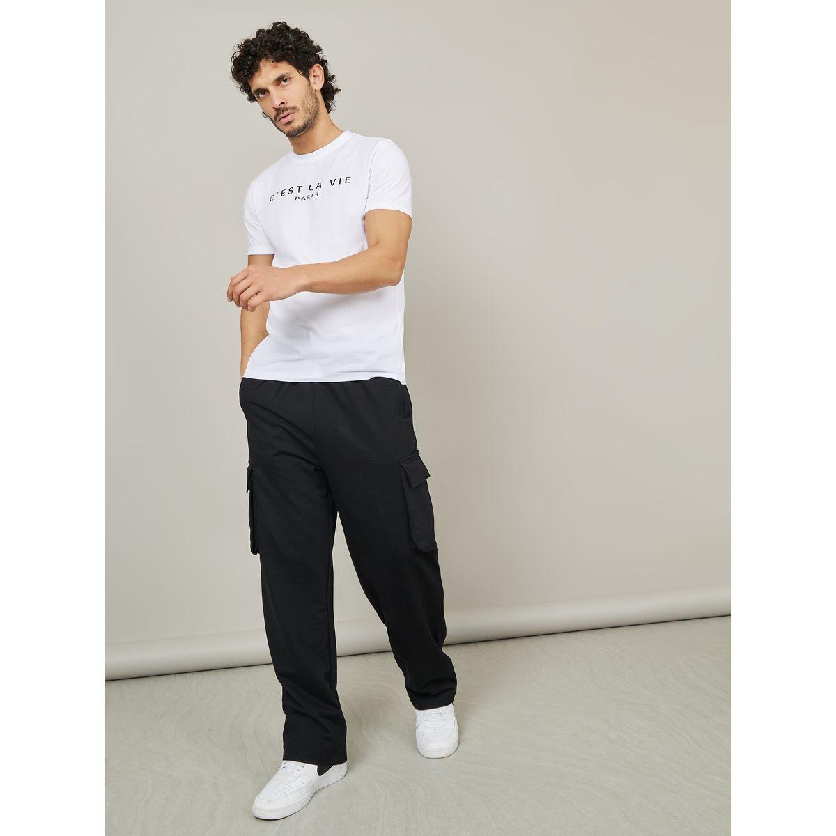 تيشيرت بقصة عادية مطبع بكتابة-men-clothing-tshirtsandpolos-tshirts-image-2