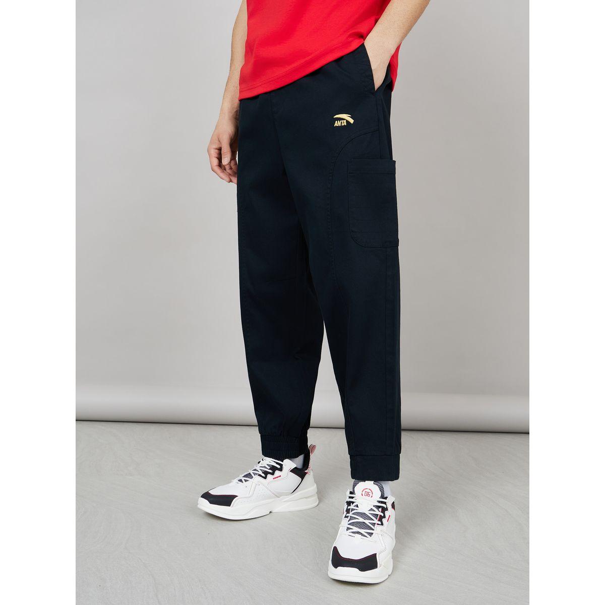 Anta Logo Embroidery Woven Casual Pants-men-clothing-bottoms-joggers-image-1