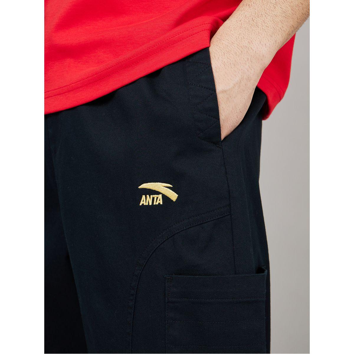 Anta Logo Embroidery Woven Casual Pants-men-clothing-bottoms-joggers-image-3