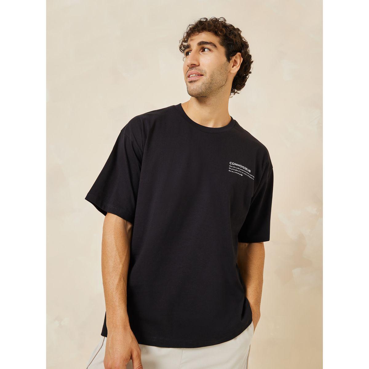Styli Minimal Chest HD Text Slogan Oversized T-Shirt-men-clothing-tshirtsandpolos-tshirts-image-1