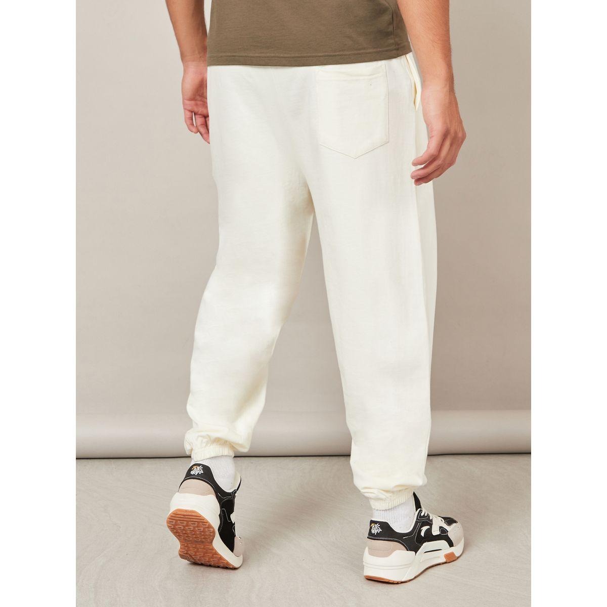 Styli Solid Oversized Fit Elastic Cuff Joggers-men-clothing-bottoms-joggers-image-4