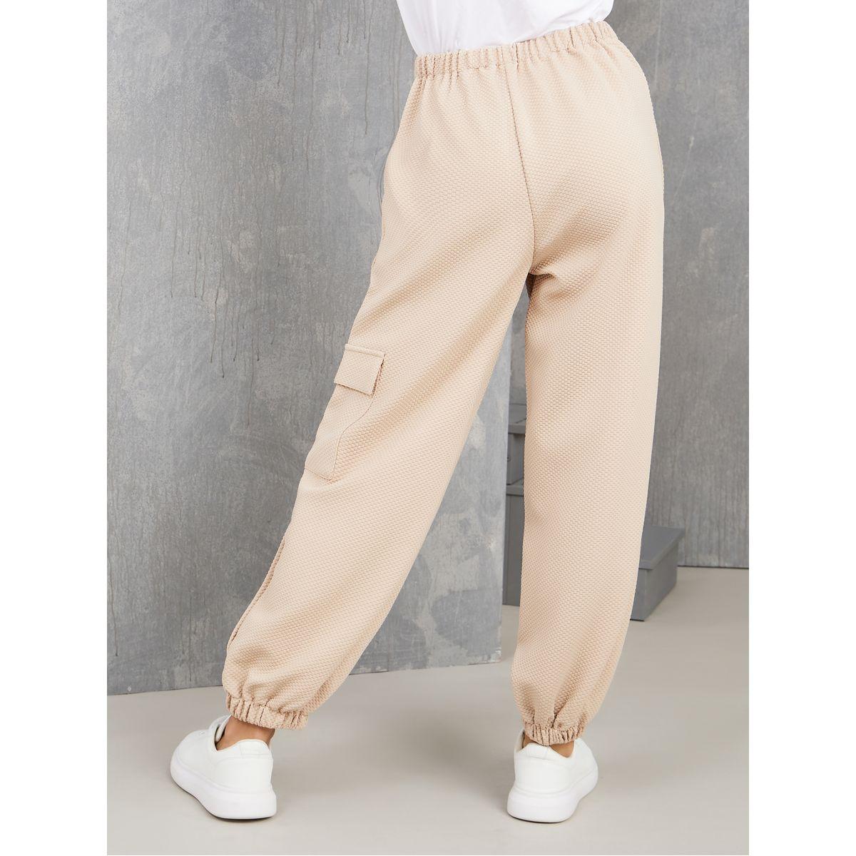 Styli Textured Relaxed Fit Cargo Joggers-women-clothing-bottoms-joggers-image-5