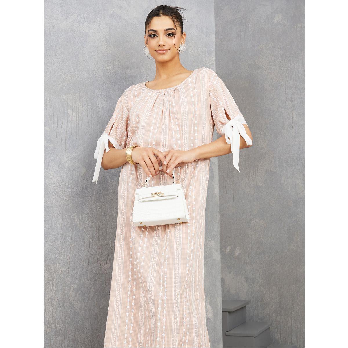 Styli Tie Cuff Sleeve All Over Print Maxi Dress-women-clothing-dresses-image-3