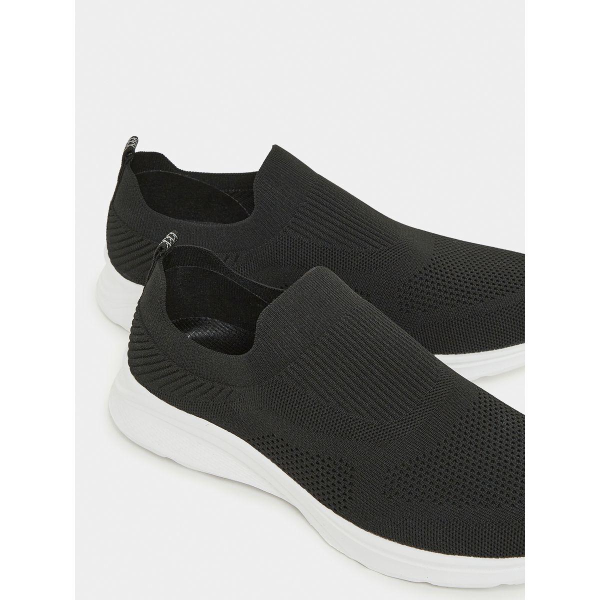 Styli Textured Slip On Sneakers with Pull Tab-men-shoes-sneakers-image-3