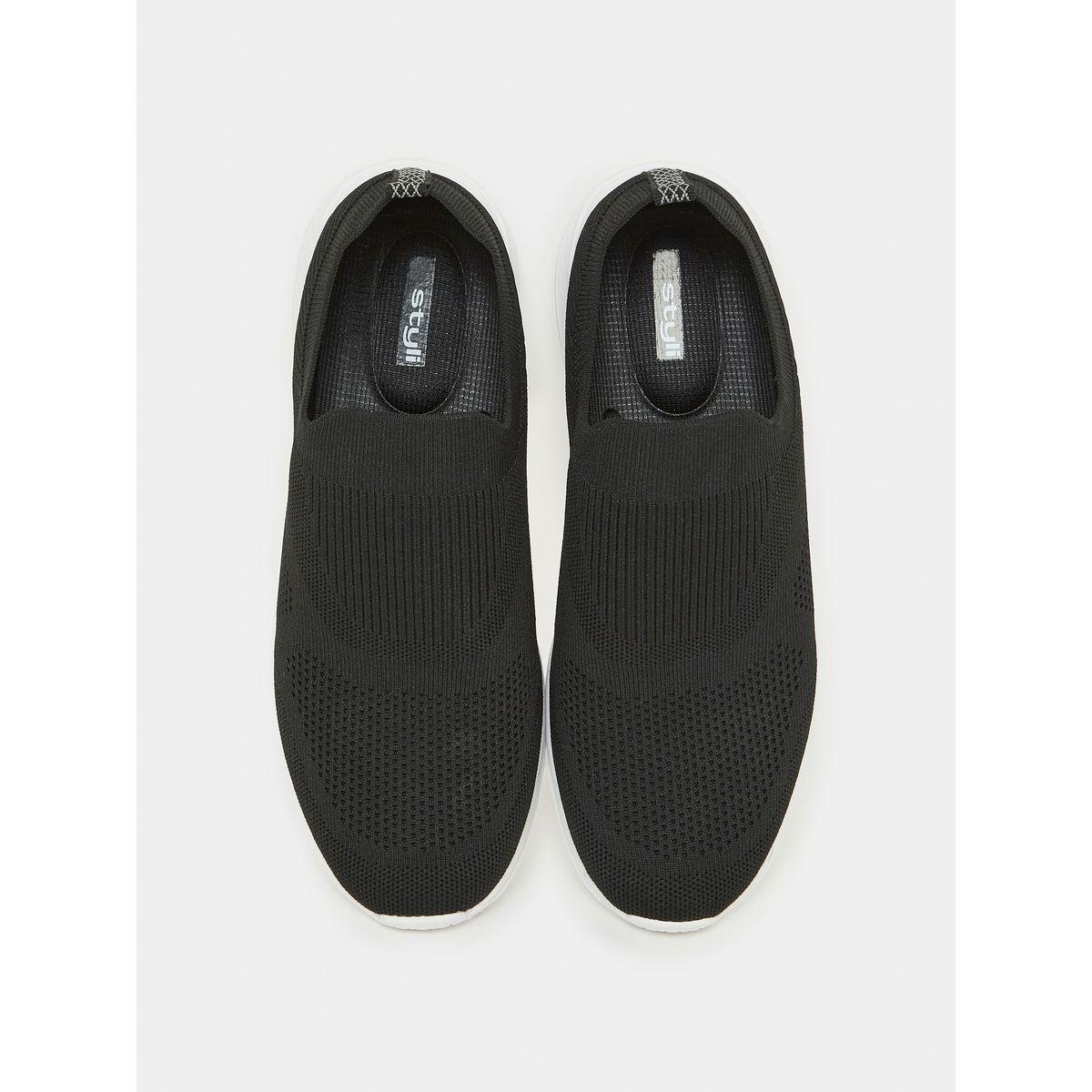 Styli Textured Slip On Sneakers with Pull Tab-men-shoes-sneakers-image-5