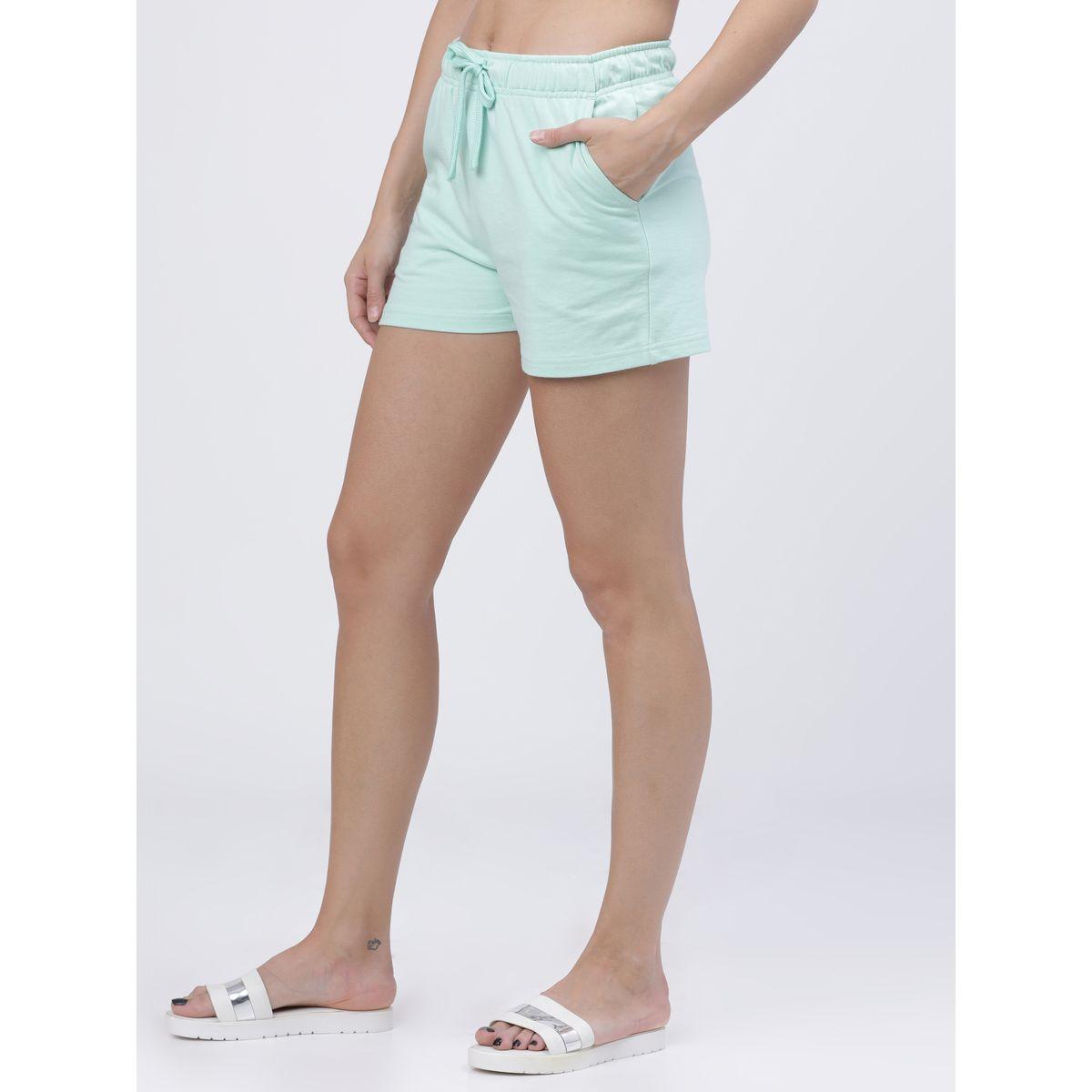 شورت محبوك سادة برباط طوكيو توكيز × ستايلي-women-clothing-bottoms-shorts-image-5