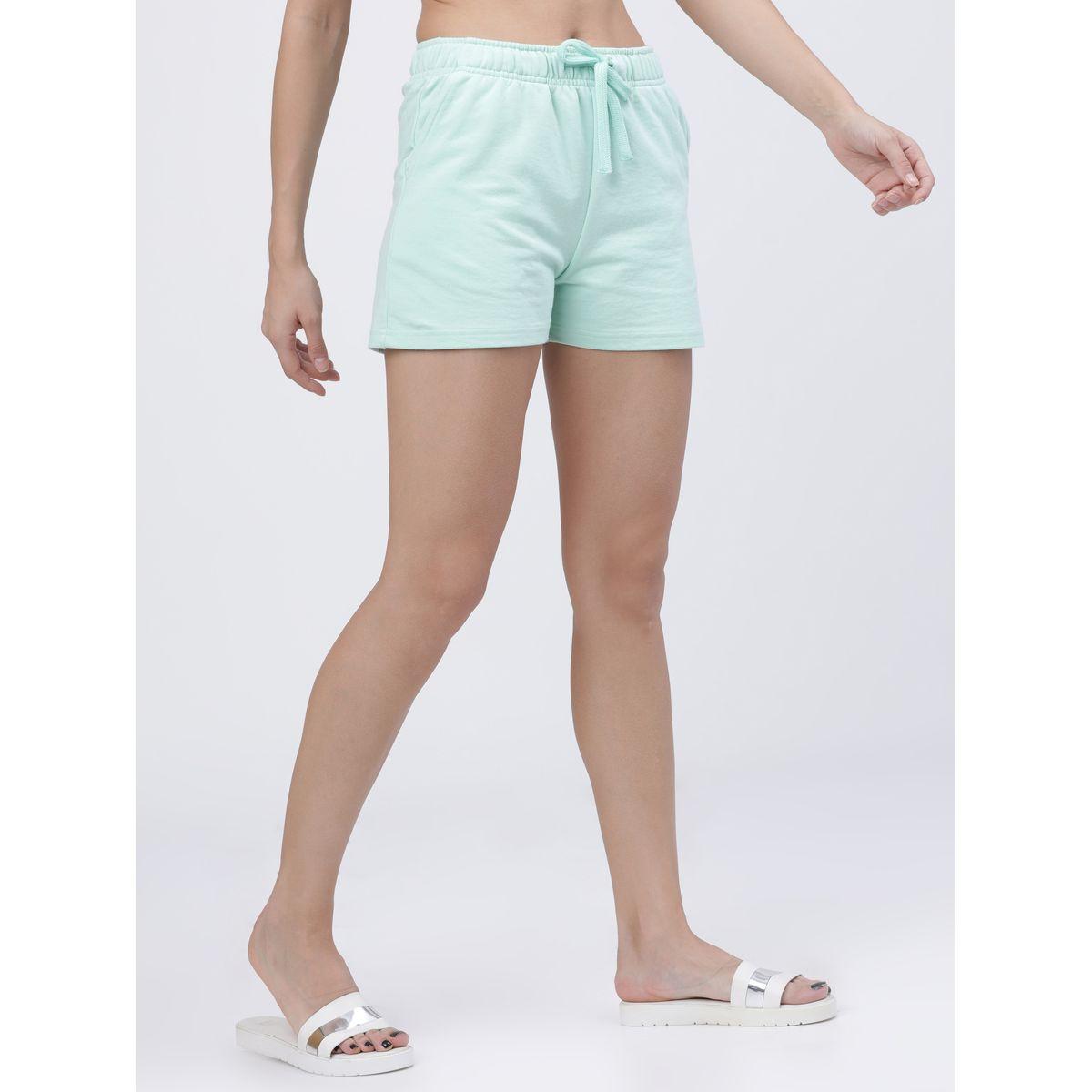 شورت محبوك سادة برباط طوكيو توكيز × ستايلي-women-clothing-bottoms-shorts-image-6