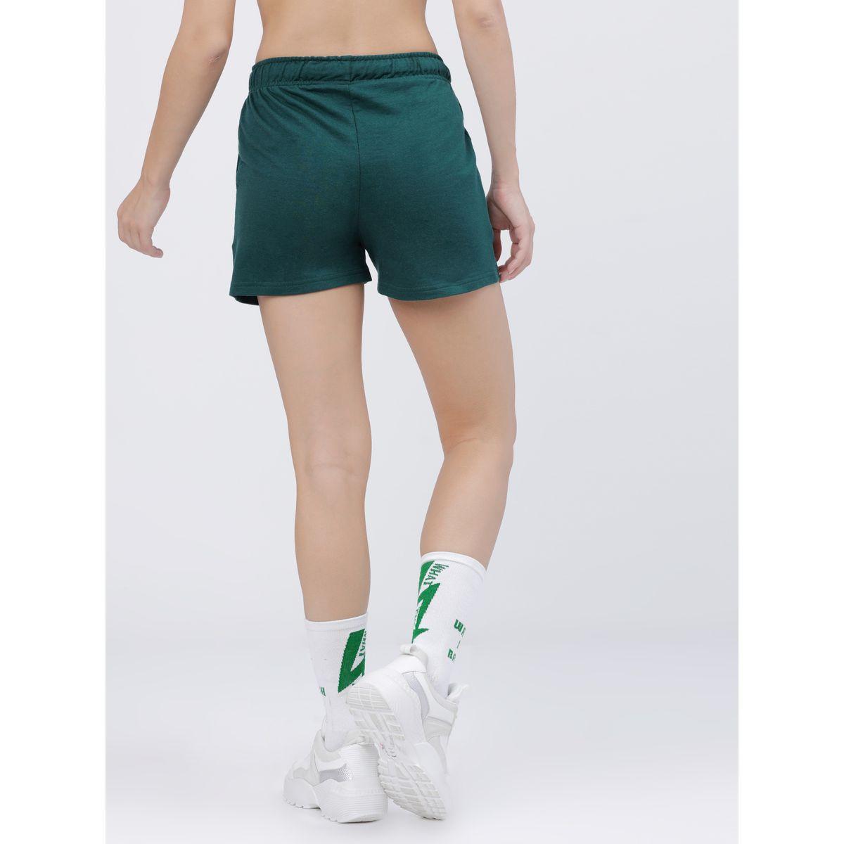 Tokyo Talkies X Styli Solid Knit Regular Fit Shorts-women-clothing-bottoms-shorts-image-3