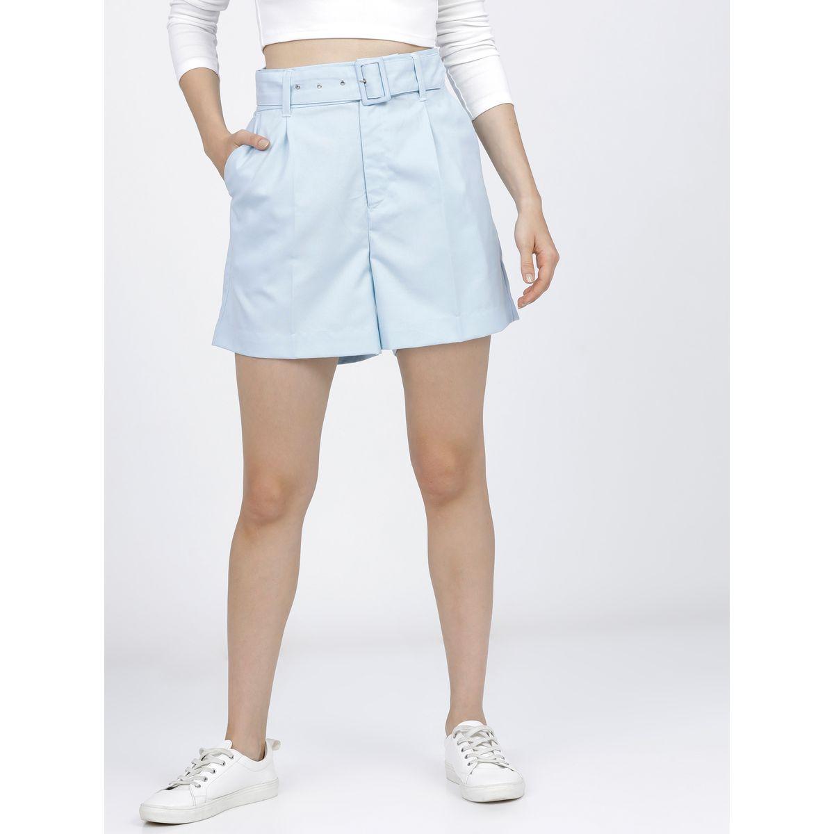 شورت بخصر عالي وحزام خصر طوكيو توكيز × ستايلي-women-clothing-bottoms-shorts-image-1