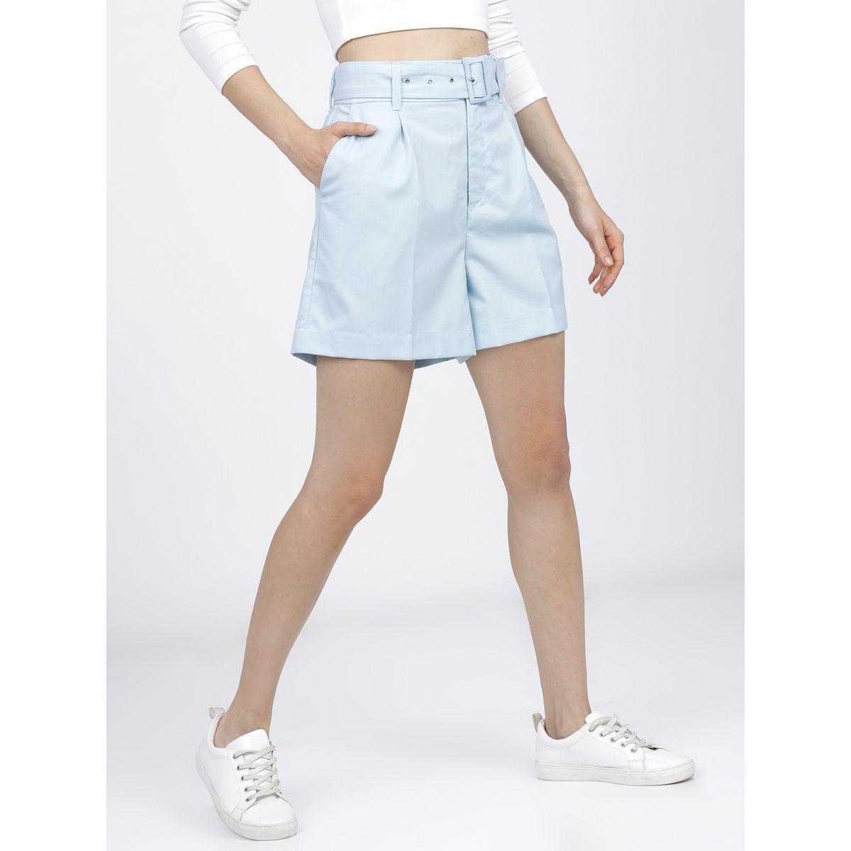 شورت بخصر عالي وحزام خصر طوكيو توكيز × ستايلي-women-clothing-bottoms-shorts-image-6