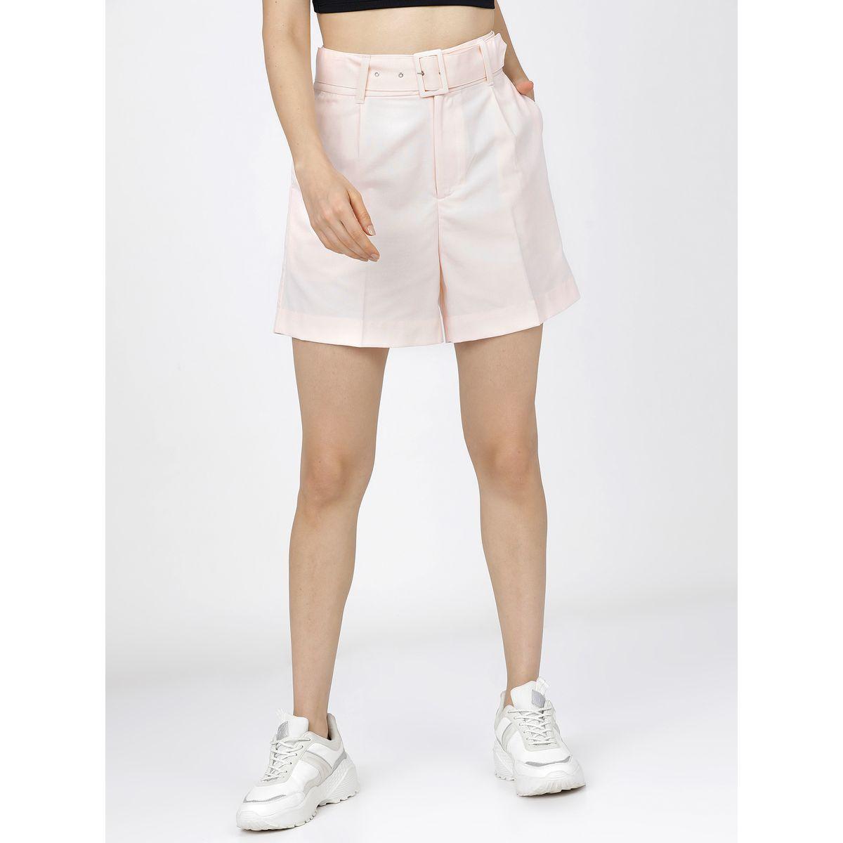 شورت بخصر عالي وحزام خصر طوكيو توكيز × ستايلي-women-clothing-bottoms-shorts-image-1