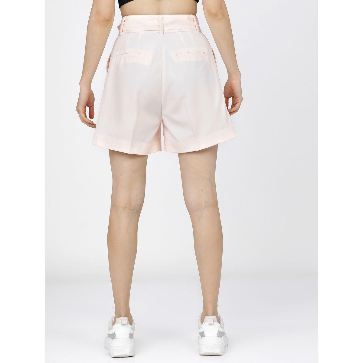 شورت بخصر عالي وحزام خصر طوكيو توكيز × ستايلي-women-clothing-bottoms-shorts-image-3