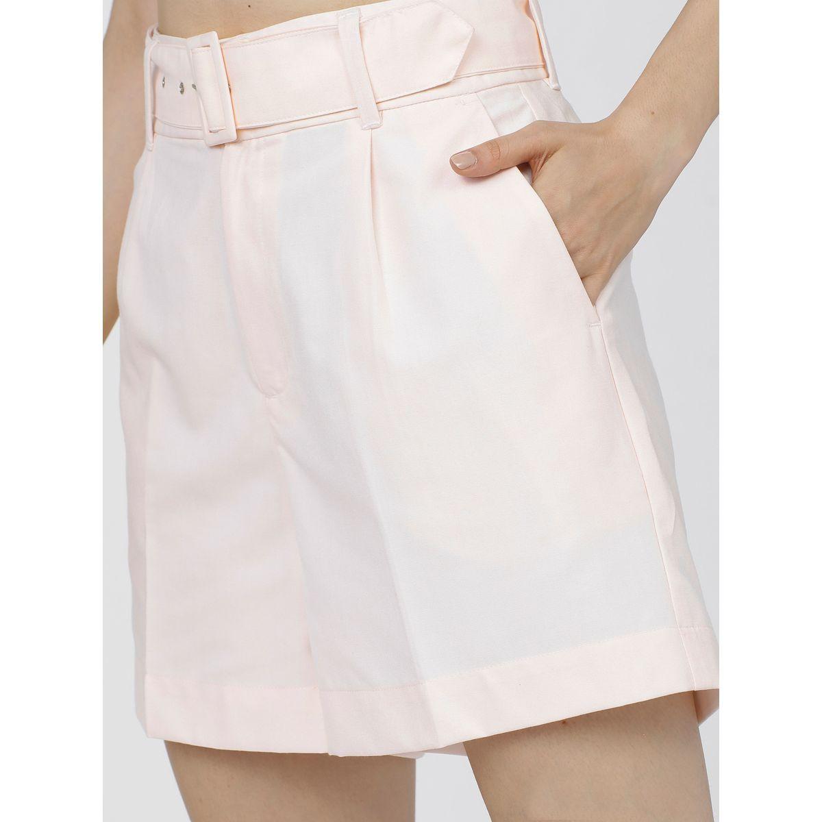 شورت بخصر عالي وحزام خصر طوكيو توكيز × ستايلي-women-clothing-bottoms-shorts-image-4