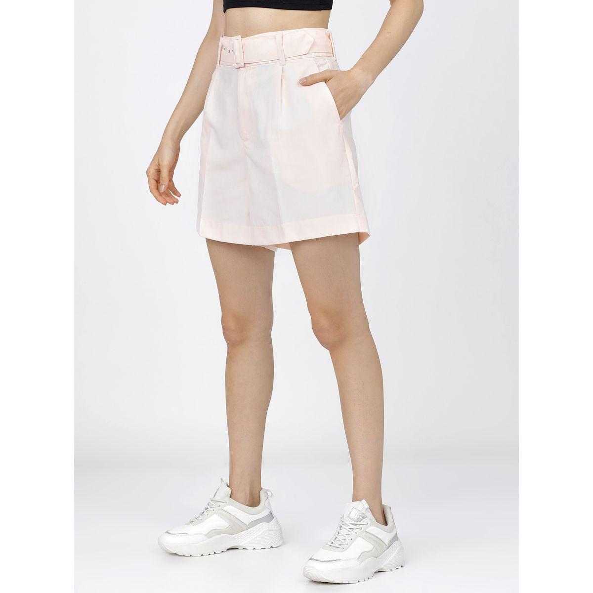 شورت بخصر عالي وحزام خصر طوكيو توكيز × ستايلي-women-clothing-bottoms-shorts-image-5
