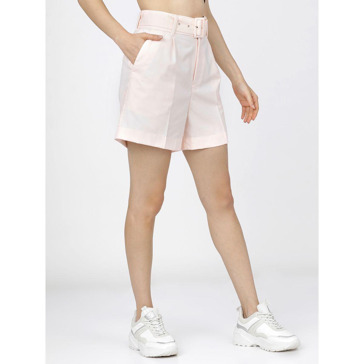 شورت بخصر عالي وحزام خصر طوكيو توكيز × ستايلي-women-clothing-bottoms-shorts-image-6