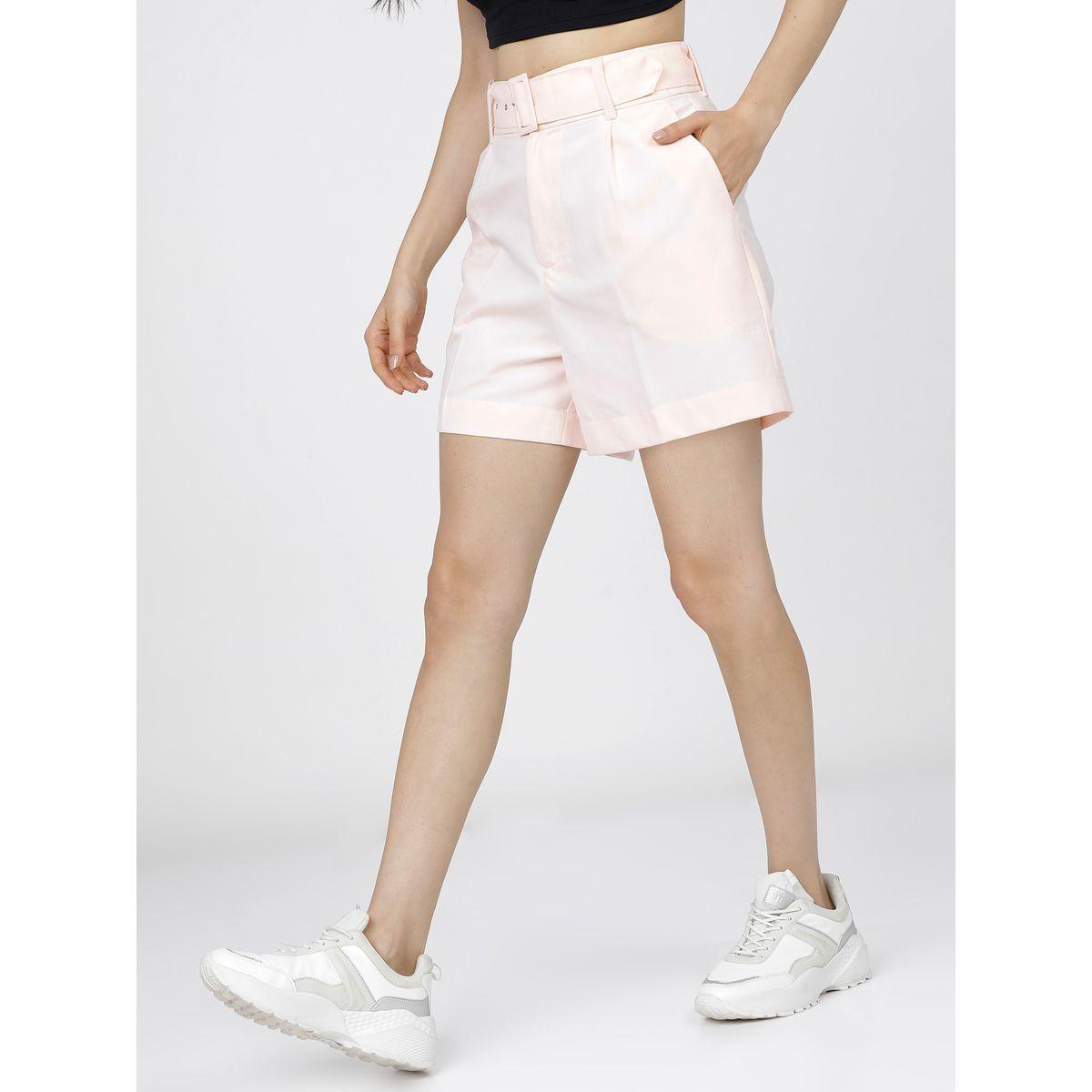 شورت بخصر عالي وحزام خصر طوكيو توكيز × ستايلي-women-clothing-bottoms-shorts-image-7
