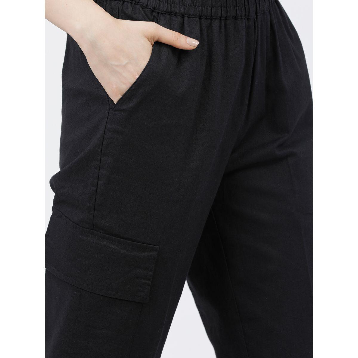 Tokyo Talkies X Styli Elastic Waistband Mid Rise Cargo Pant-women-clothing-bottoms-trousers-image-4