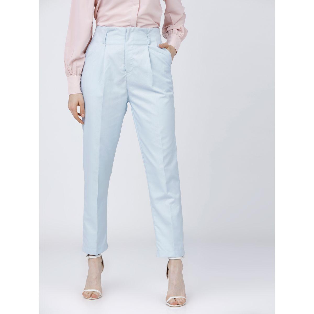 بنطال بخصر عالي وكسرات طوكيو توكيز × ستايلي-women-clothing-bottoms-trousers-image-1