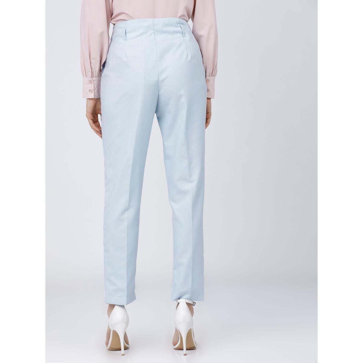 Tokyo Talkies X Styli High Waist Tapered Fit Pleat Trousers-women-clothing-bottoms-trousers-image-3