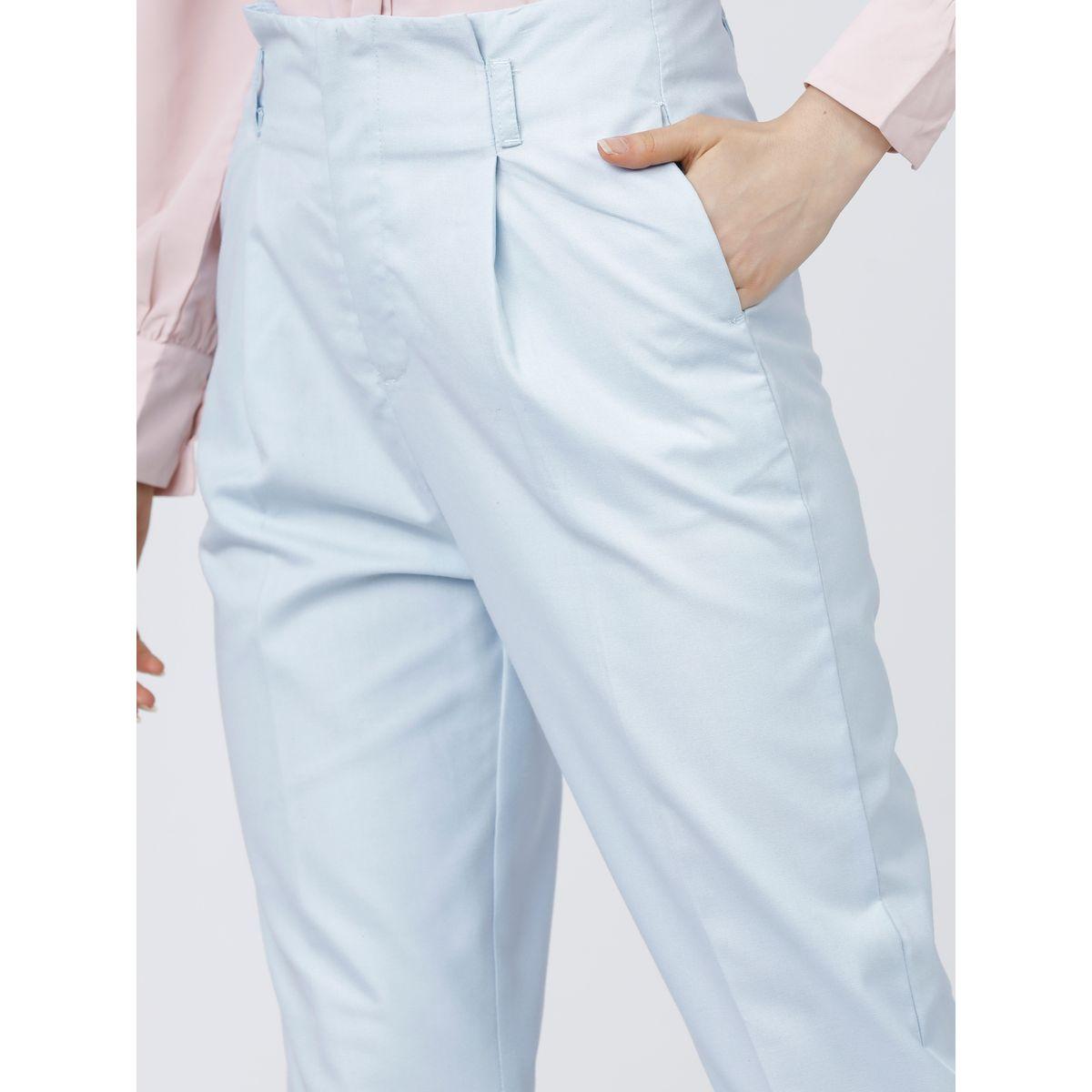 Tokyo Talkies X Styli High Waist Tapered Fit Pleat Trousers-women-clothing-bottoms-trousers-image-4
